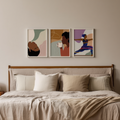 Black Women Wellness Abstract – Set of 3 - Hakyarts