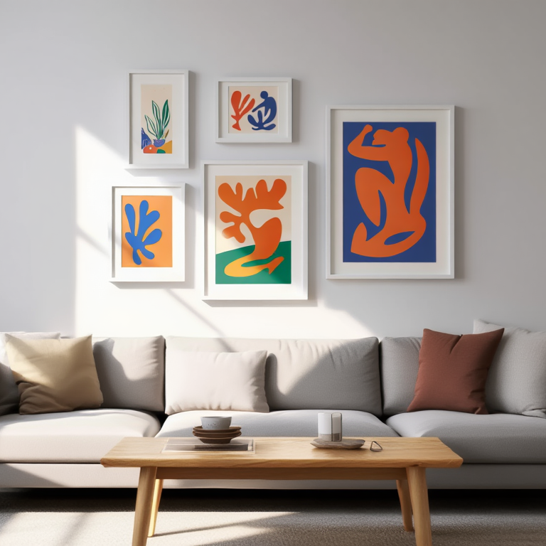 Vibrant Abstractions – Set of 5 Matisse-Inspired Prints