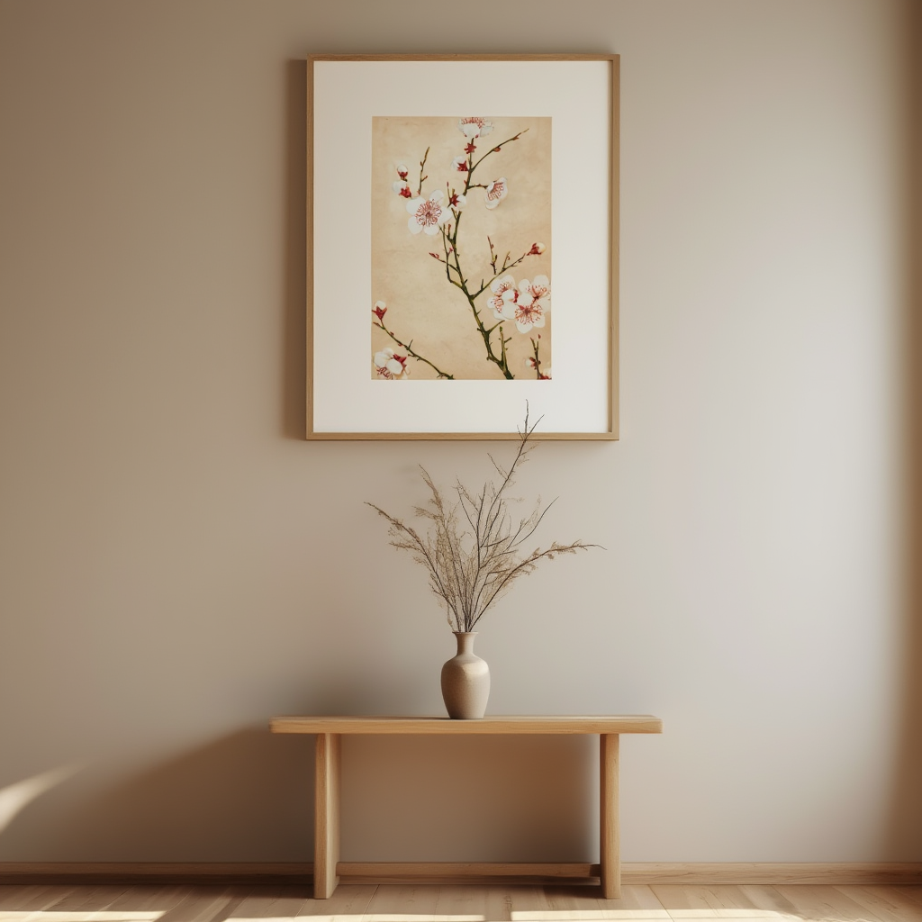 Megata Morikaga - Plum Branches with Blossoms