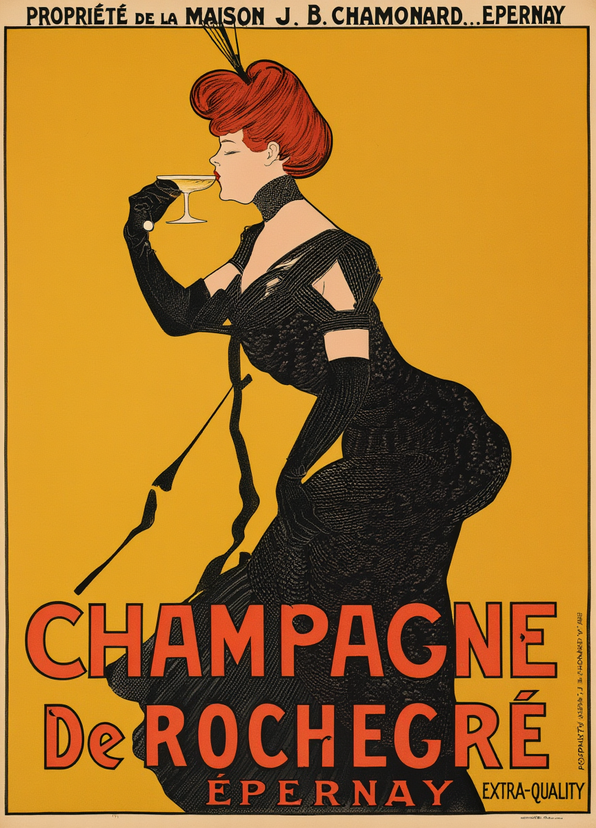 Champagne De Rochegré by Leonetto Cappiello (1902) – Vintage Advertising Icon