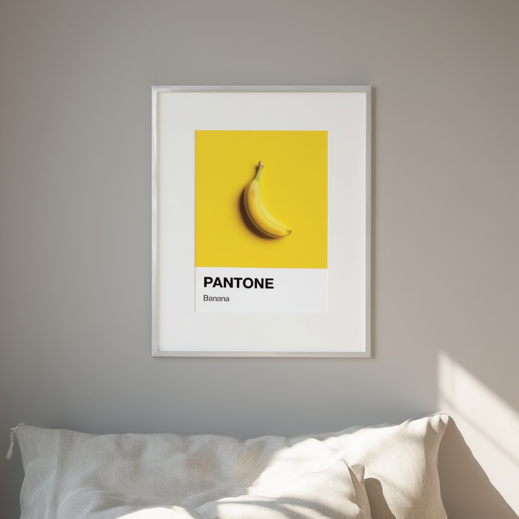 Pantone Yellow – Minimalist Color Code Art Print - Hakyarts