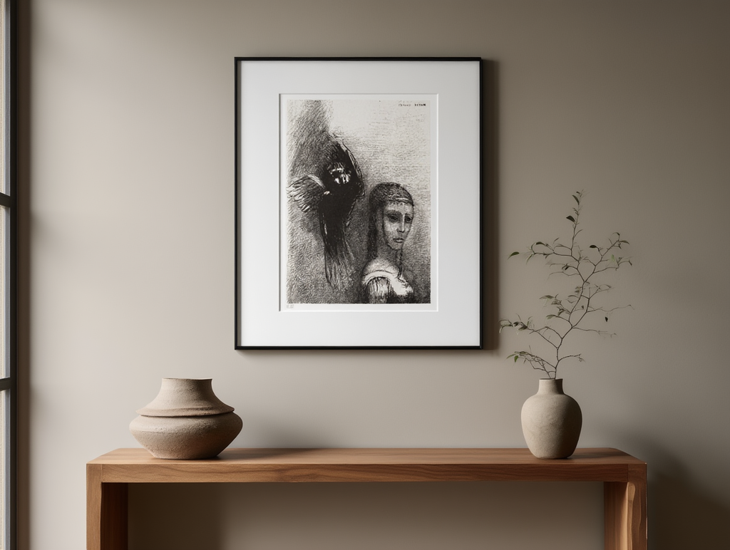 Odilon Redon - And a Large Bird