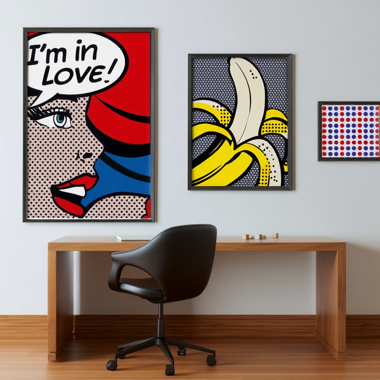 Lichtenstein & Warhol Pop Art – Bedroom Bundle Set of 3