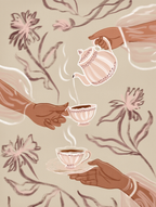 Brown & Earthy Florals – 6 Prints Mix & Match Collection - Hakyarts