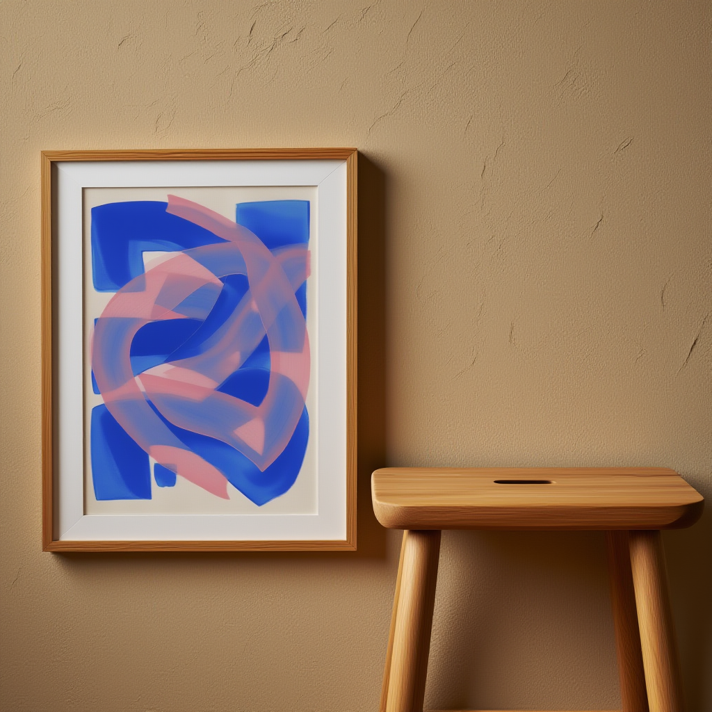 Cerulean Lines – Abstract Blue Stripes Poster