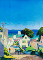 Down to the Harbor – George Gustav Adomeit Art Print | Early 20th-Century American Harbor Poster