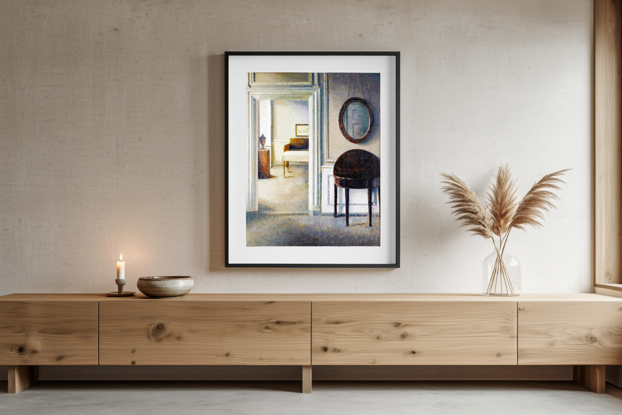 Vilhelm Hammershøi  - Interior with a Mirror