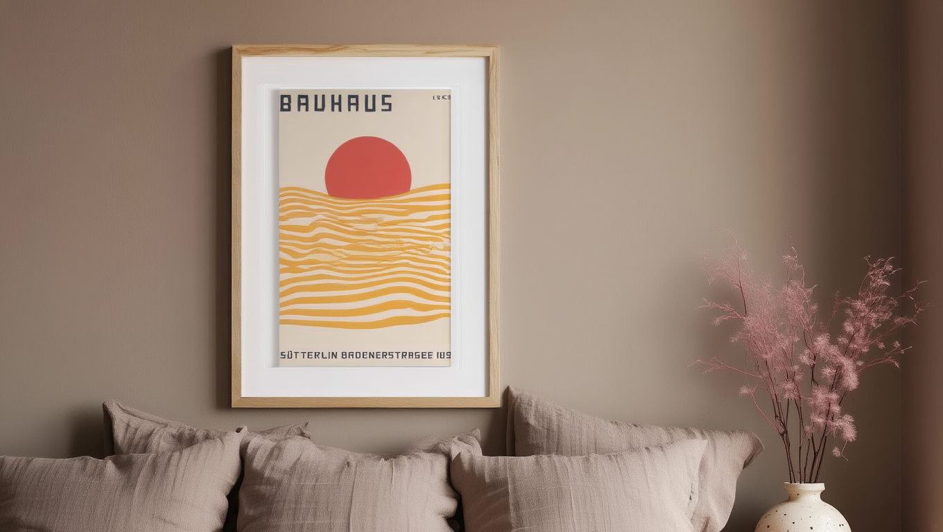 Bauhaus Sutterlin Print – Modernist Typography Art Poster