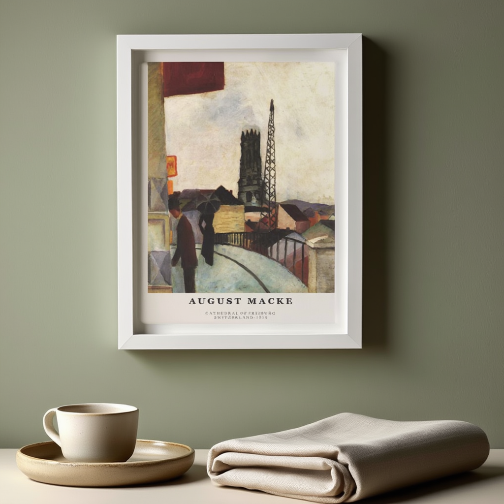 August Macke - Cathedral of Freiburg, Switzerland Poster