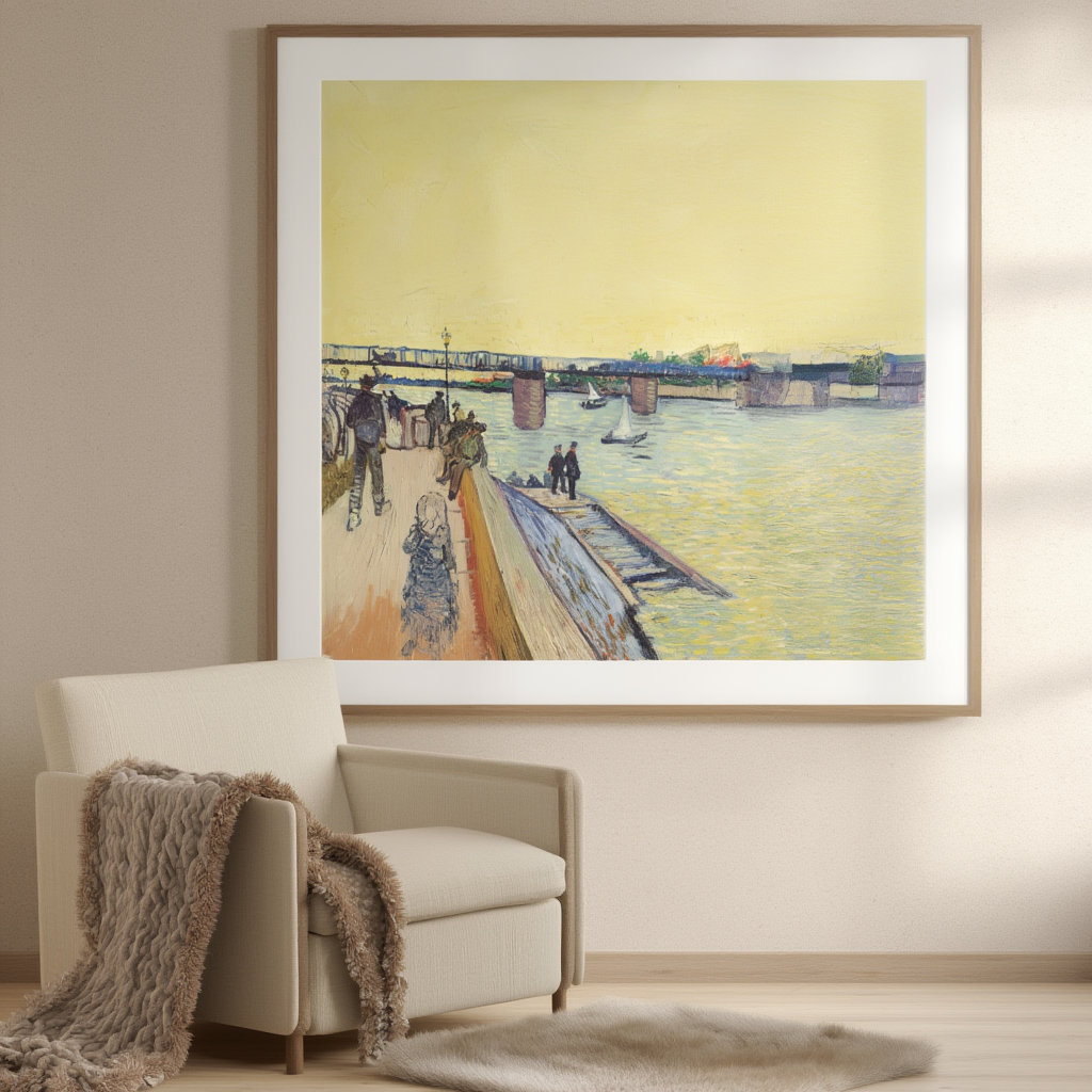 Vincent Van Gogh – Le Pont de Trinquetaille | Vibrant Post-Impressionist Landscape Art Print