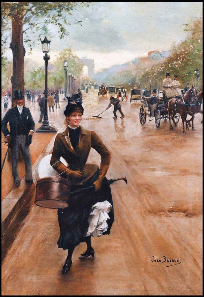Jean Béraud  - La Modiste Sur Les Champs Elysées