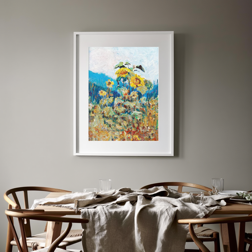 Study of Sunflowers – Marie Egner (Late 19th/Early 20th Century) | Botanical Art Print