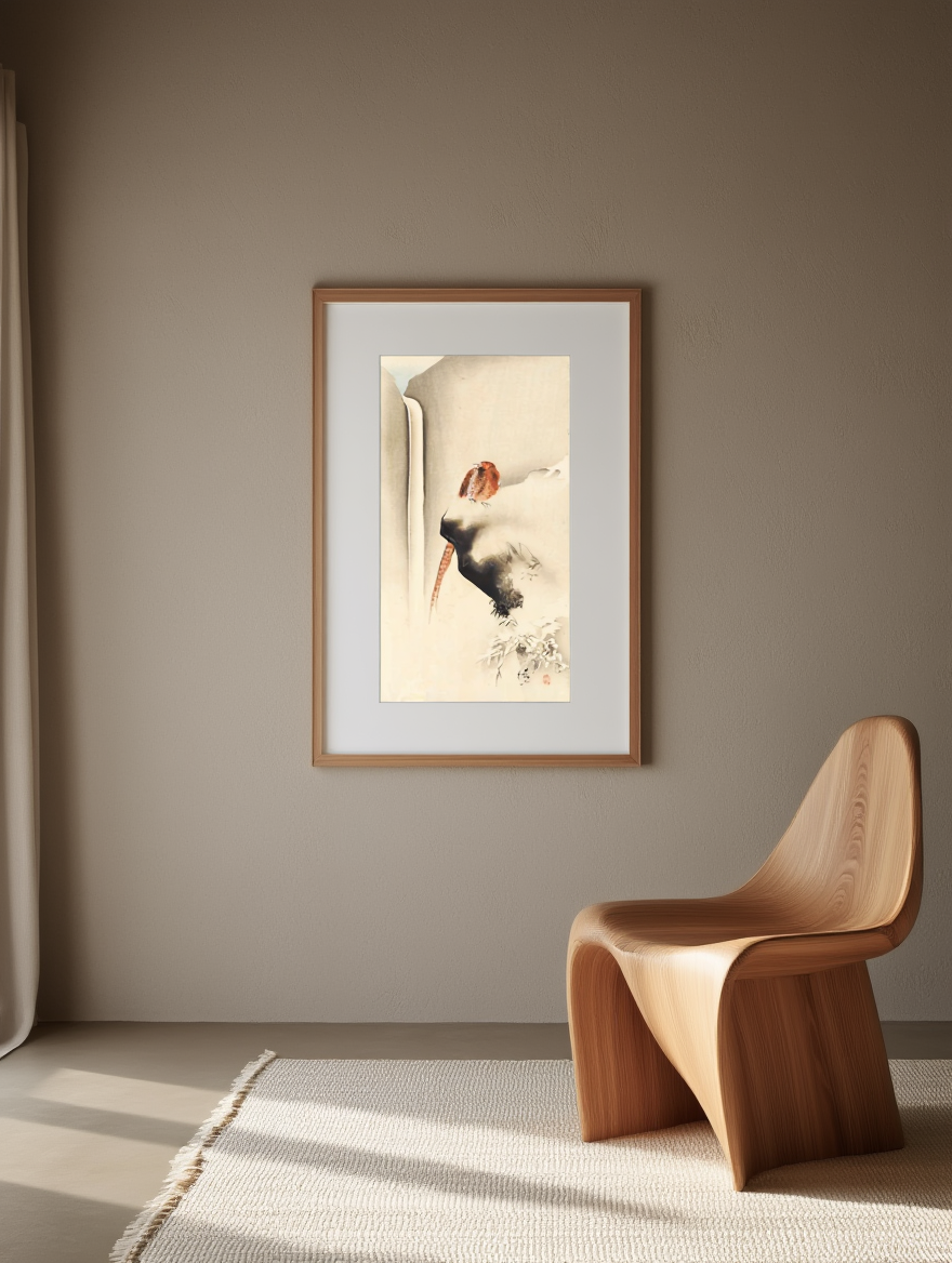 Ohara Koson - Affiche Paysans de cuivre dans la neige