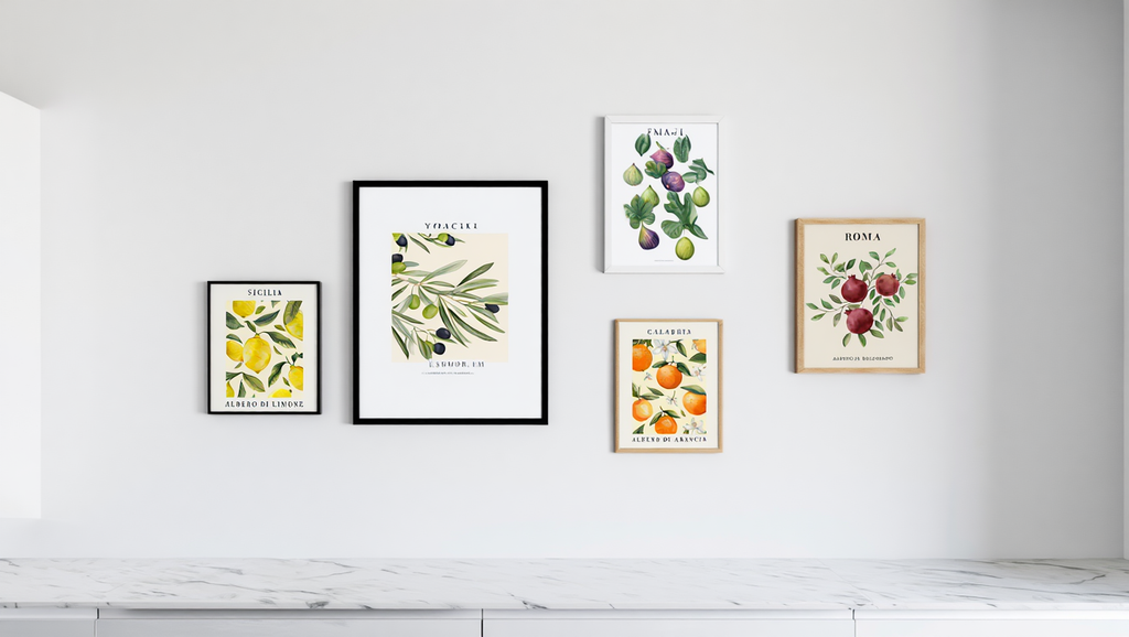 5 Italian Fruits Prints – Colorful Kitchen & Dining Wall Art