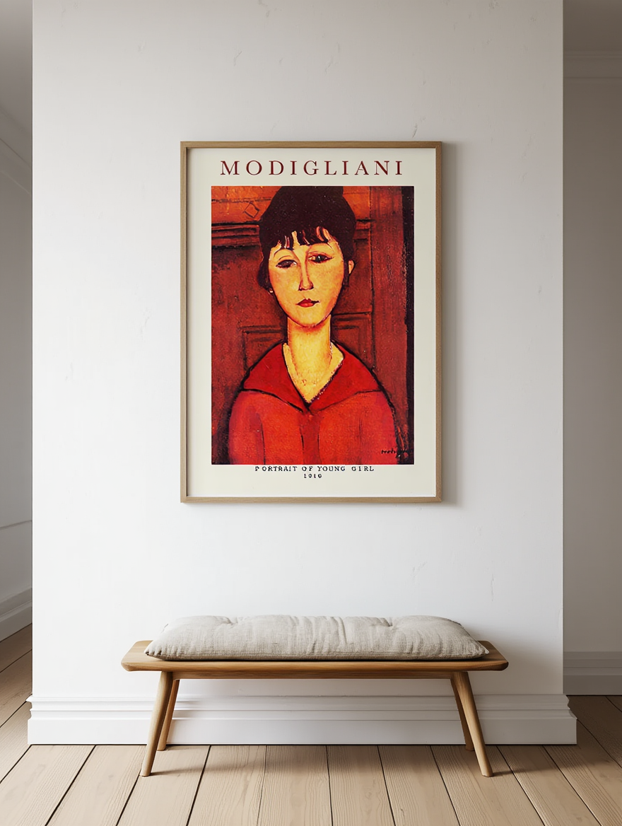 Amedeo Modigliani - Head of a Young Girl Poster