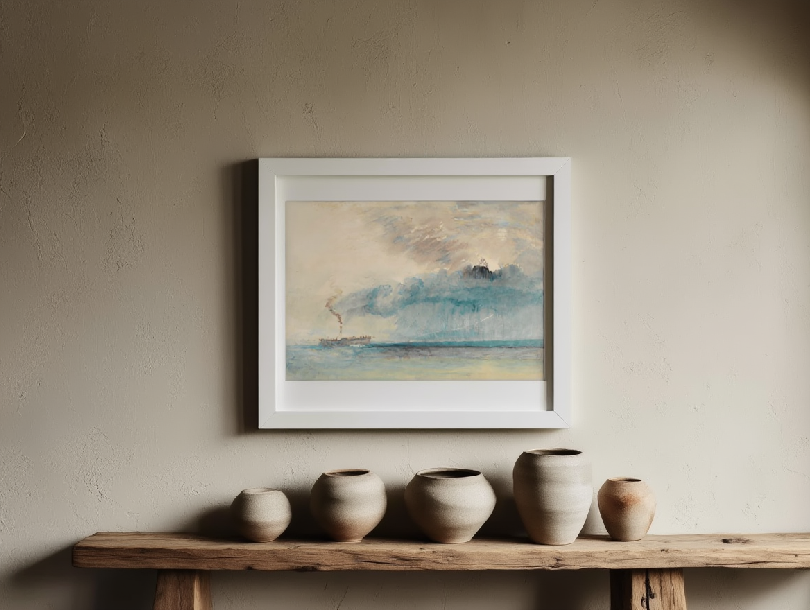 William Turner - A Paddle-Streamer in a Storm