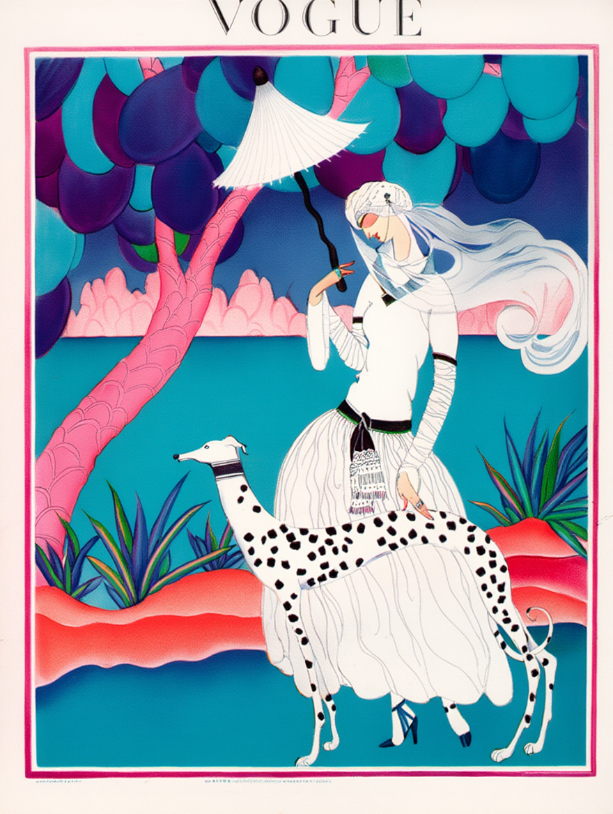Set of 4 Vintage Vogue Prints – Iconic Fashion Wall Art - Hakyarts