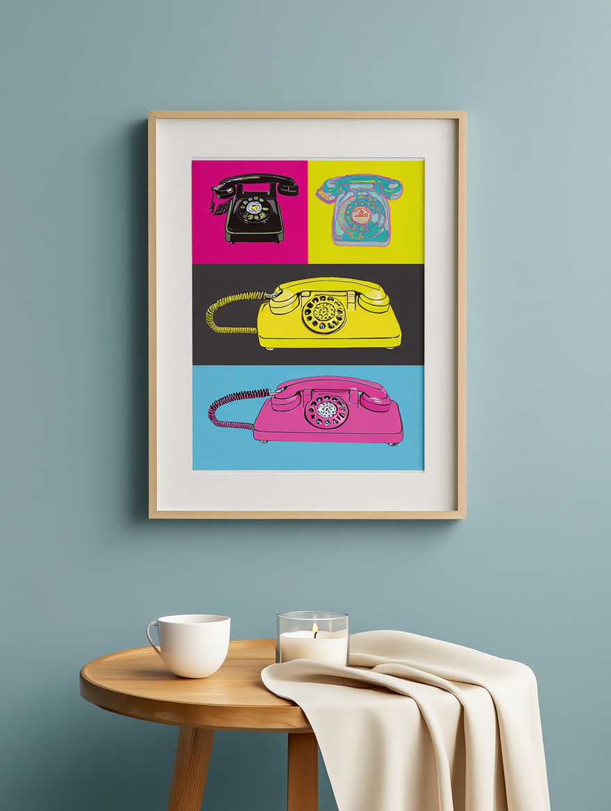 Andy Warhol Style - Telephone Poster