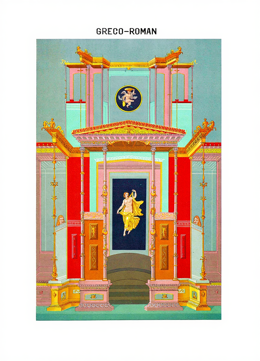 Greco-Romain by Auguste Racinet – Vintage French Historical Costume Art Print