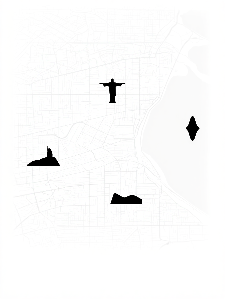 Rome City Map Poster – Black and White Minimalist Wall Art Print