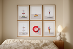 6 Nordic Dessert Prints – Minimalist Cake & Pastry Wall Art for Kitchen, Dining & Living Room Decor - Hakyarts