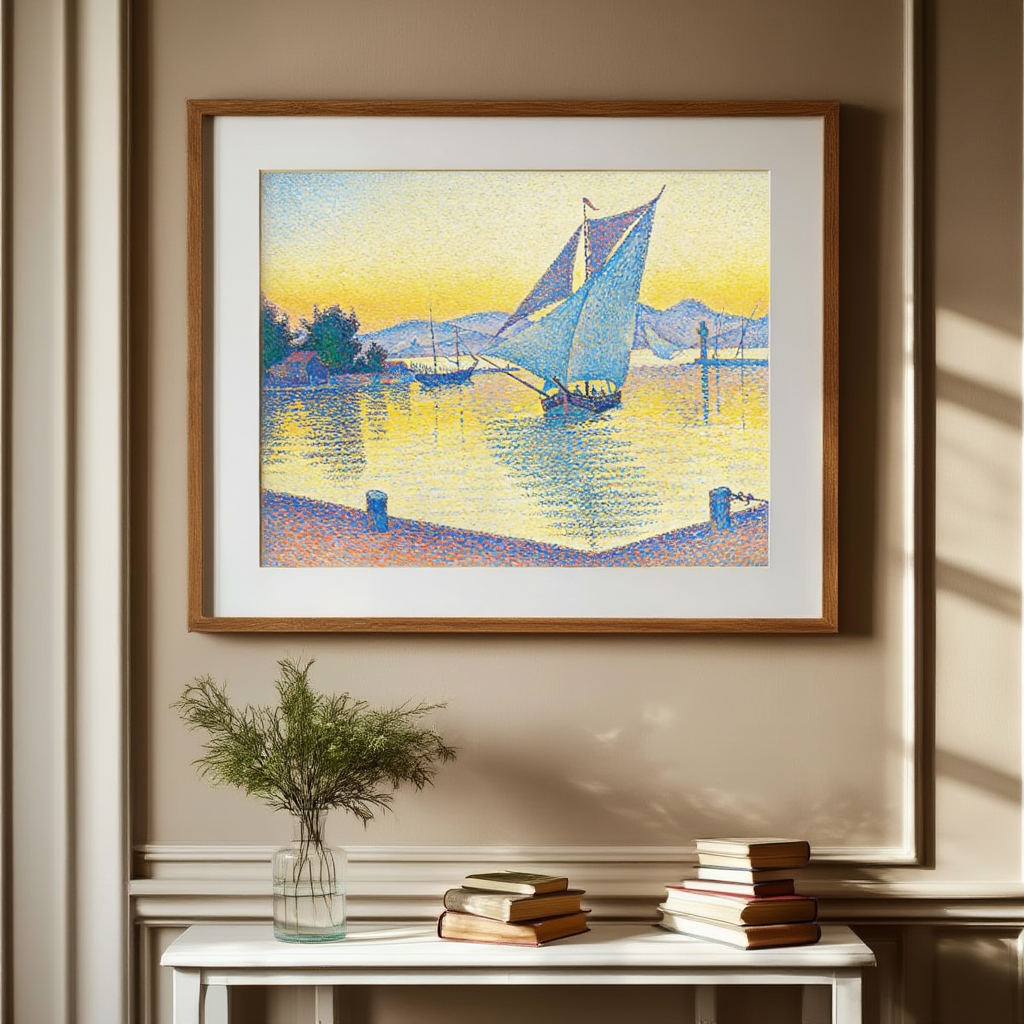 Paul Signac - Le Port Au Soleil Couchant, Opus 236 'Saint-Tropez'