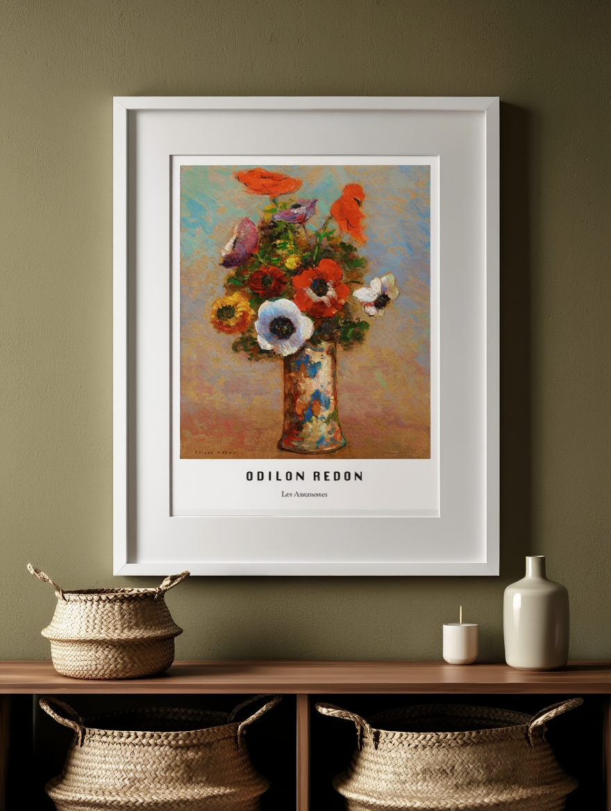 Odilon Redon - Les Anemones Poster
