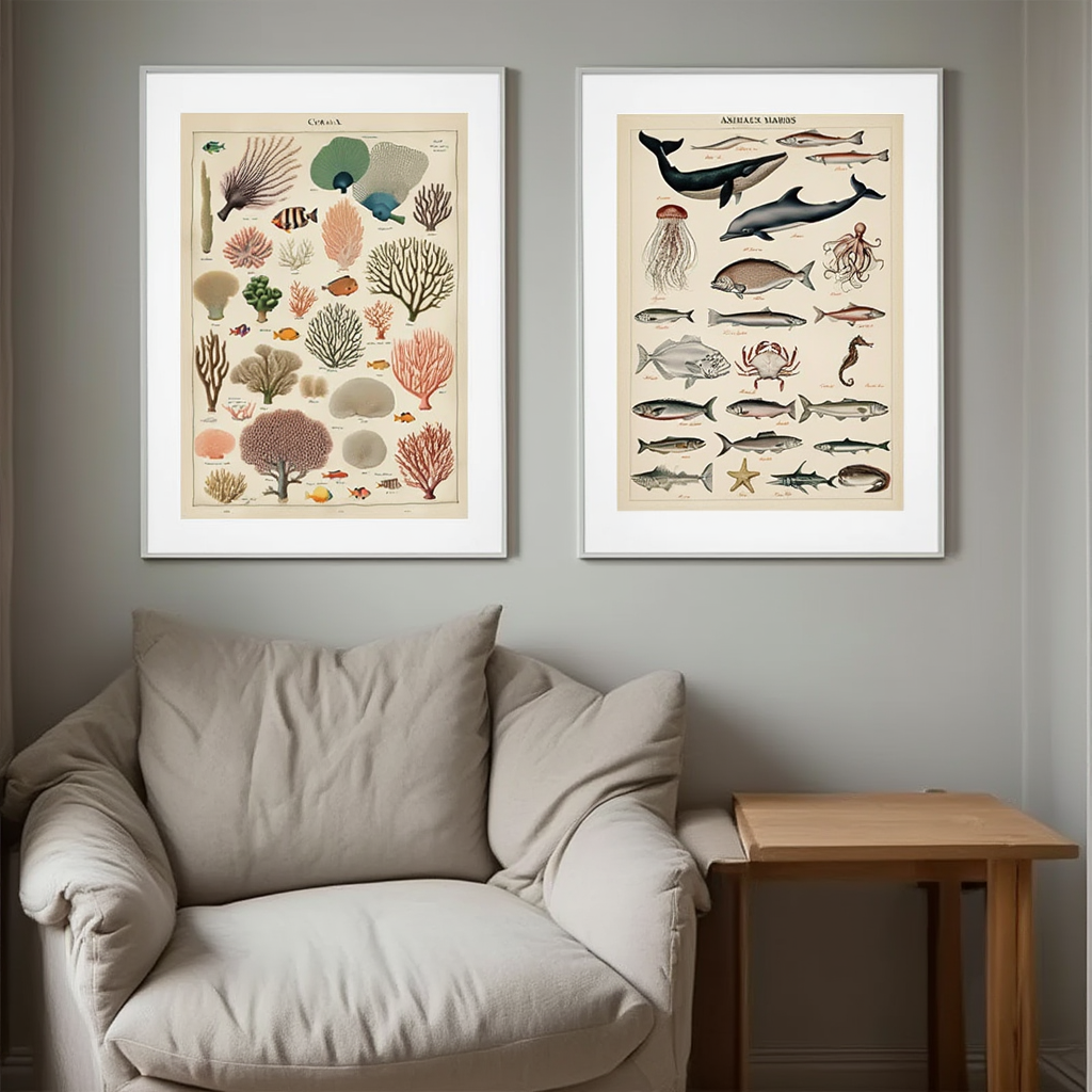 Adolphe Millot – Vintage Wildlife Trio