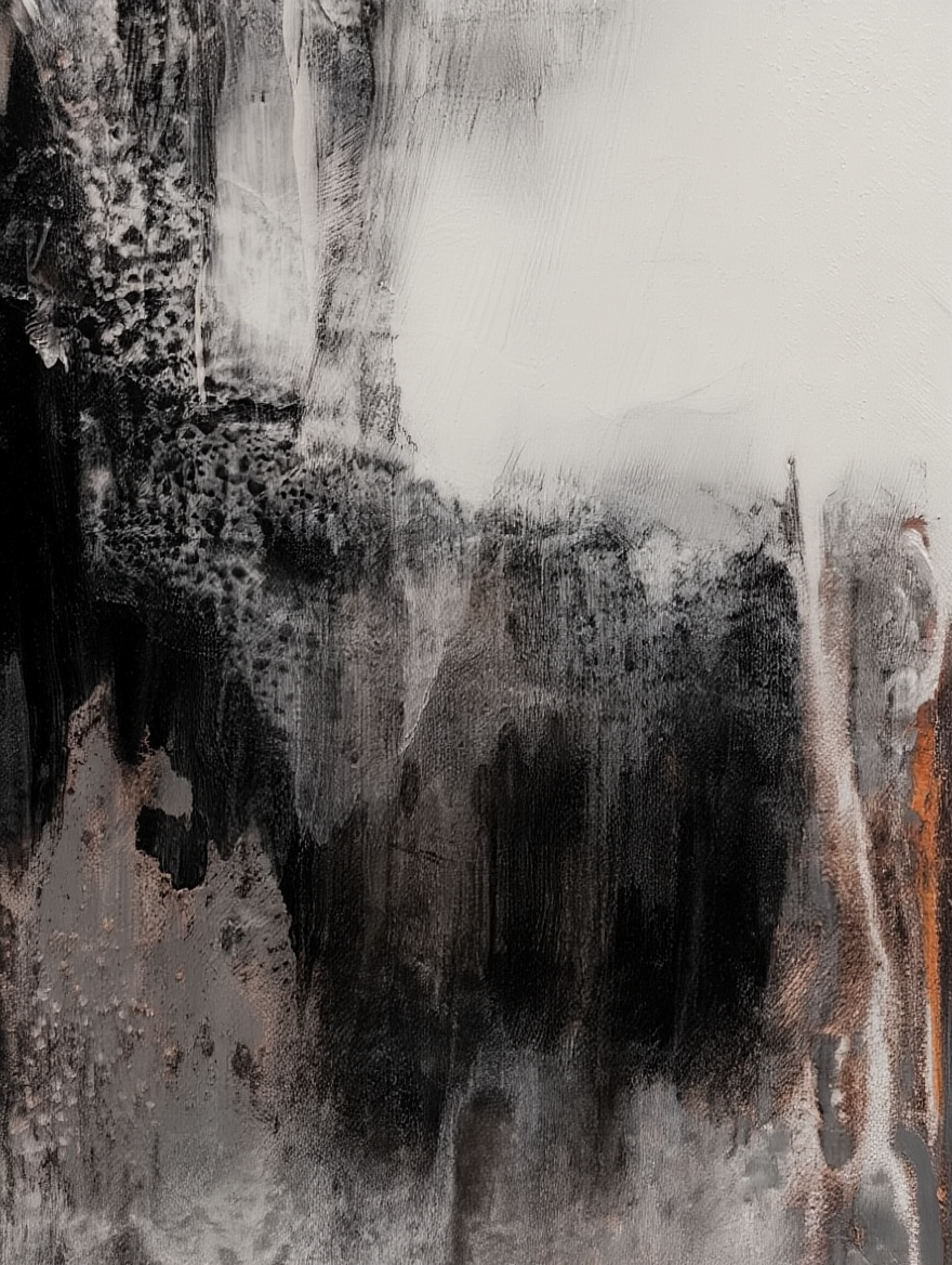 Grey Brush Stroke Poster No3