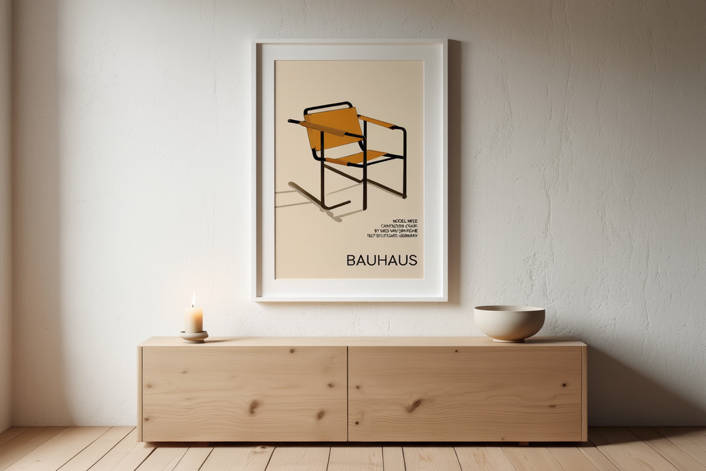 Modernist Bauhaus Chair – Minimalist Design Print