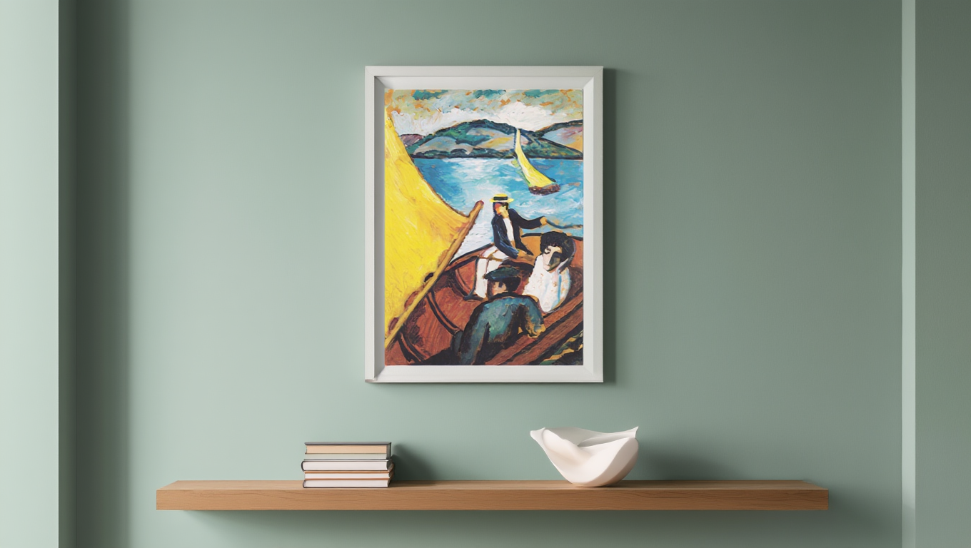 August Macke - Sailing Boat on the Tegernsee