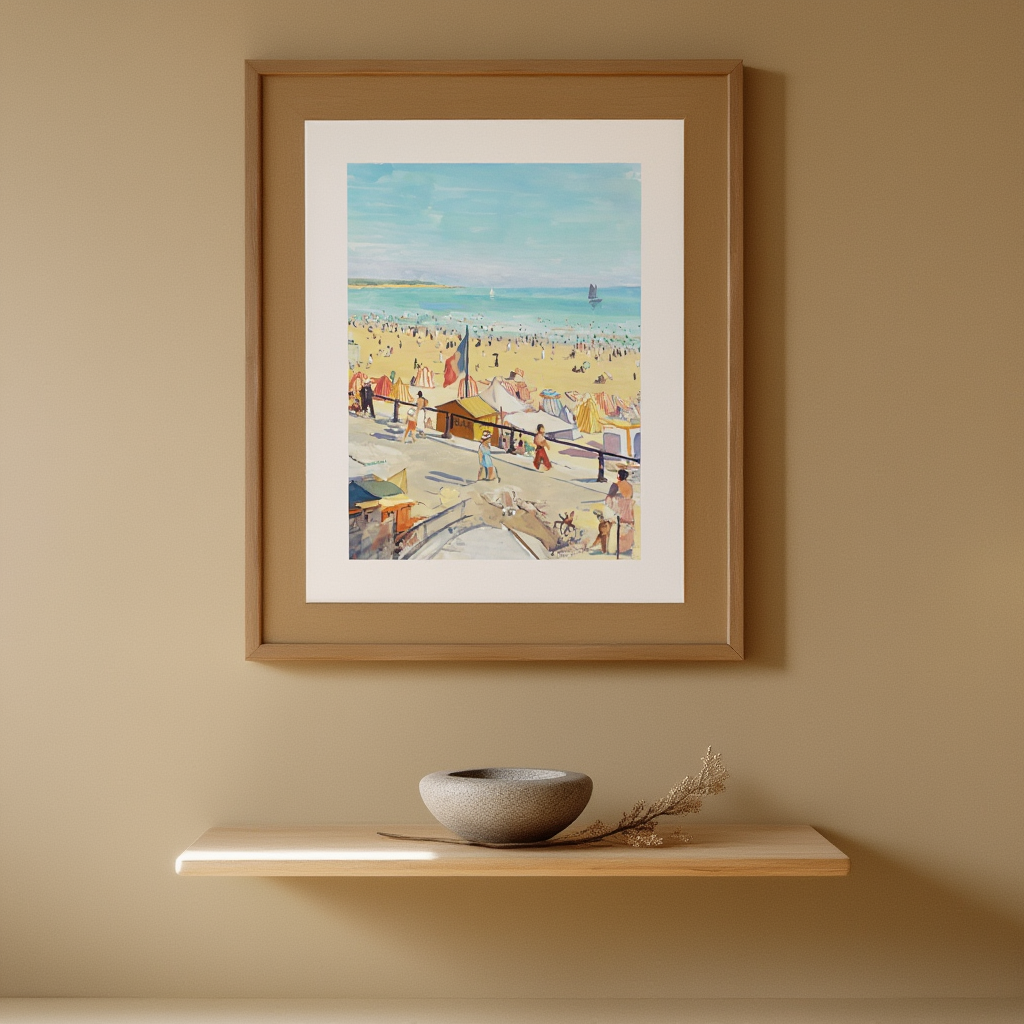 La Plage, Sables d’Olonne (1923) by Albert Marquet – Vintage French Coastal Art Print