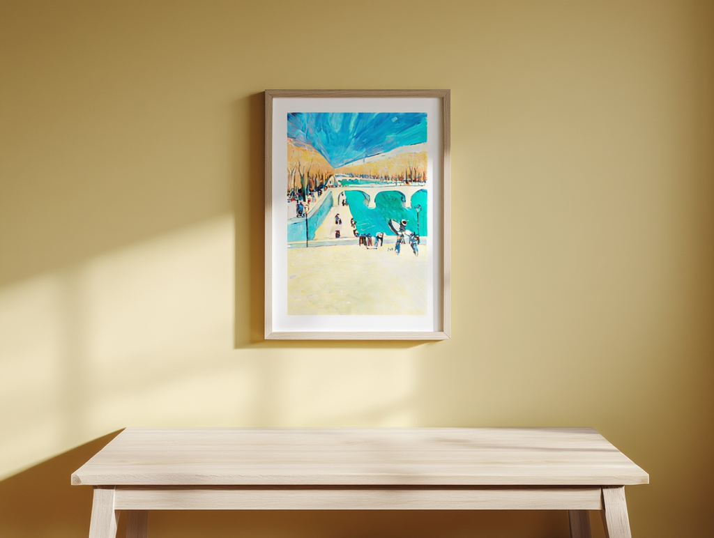 Efterår i Paris 'At The Strand Of The River Seine'