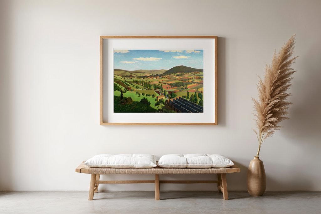 Landscape near Berghausen – Georg Scholz Art Print | Early 20th-Century German Poster