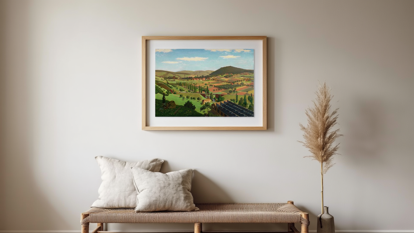 Landscape near Berghausen – Georg Scholz Art Print | Early 20th-Century German Poster