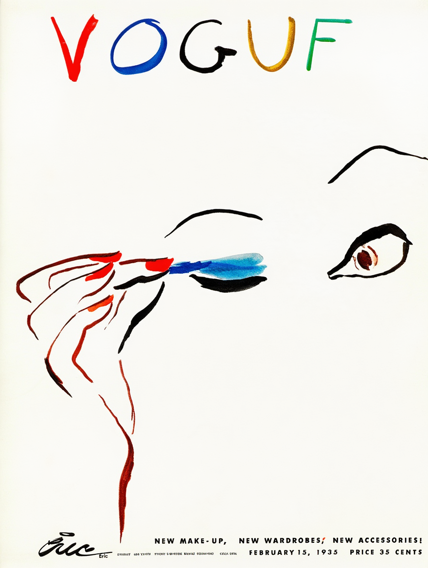 Vogue February 15, 1935 – Vintage Fashion Illustration Poster