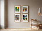 Modern August Macke Art Prints – 4 Vibrant Gallery Prints - Hakyarts