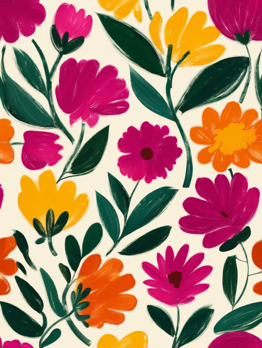 Floral Folk Art – Set of 3 Prints