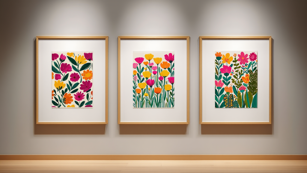 Floral Folk Art – Set of 3 Prints