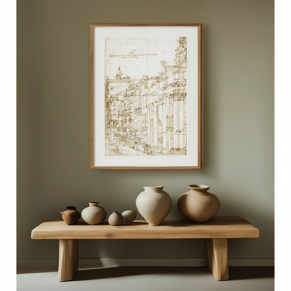 The Campo S. Basso by Giovanni Antonio Canal (Canaletto) – 18th-Century Venetian Cityscape Art Print - Hakyarts