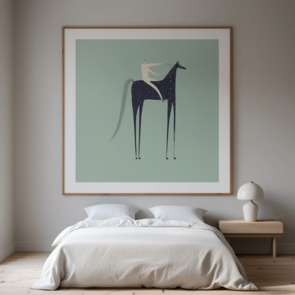 Sunset Rider – Dynamic Horse & Rider Poster - Hakyarts