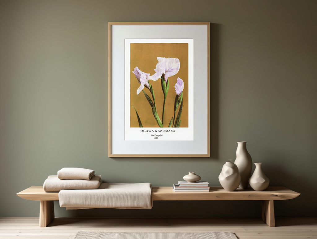 Iris Kæmpferi by Ogawa Kazumasa – Elegant Japanese Botanical Print