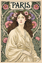 Alphonse Mucha Art Nouveau  – 4 Prints - Hakyarts