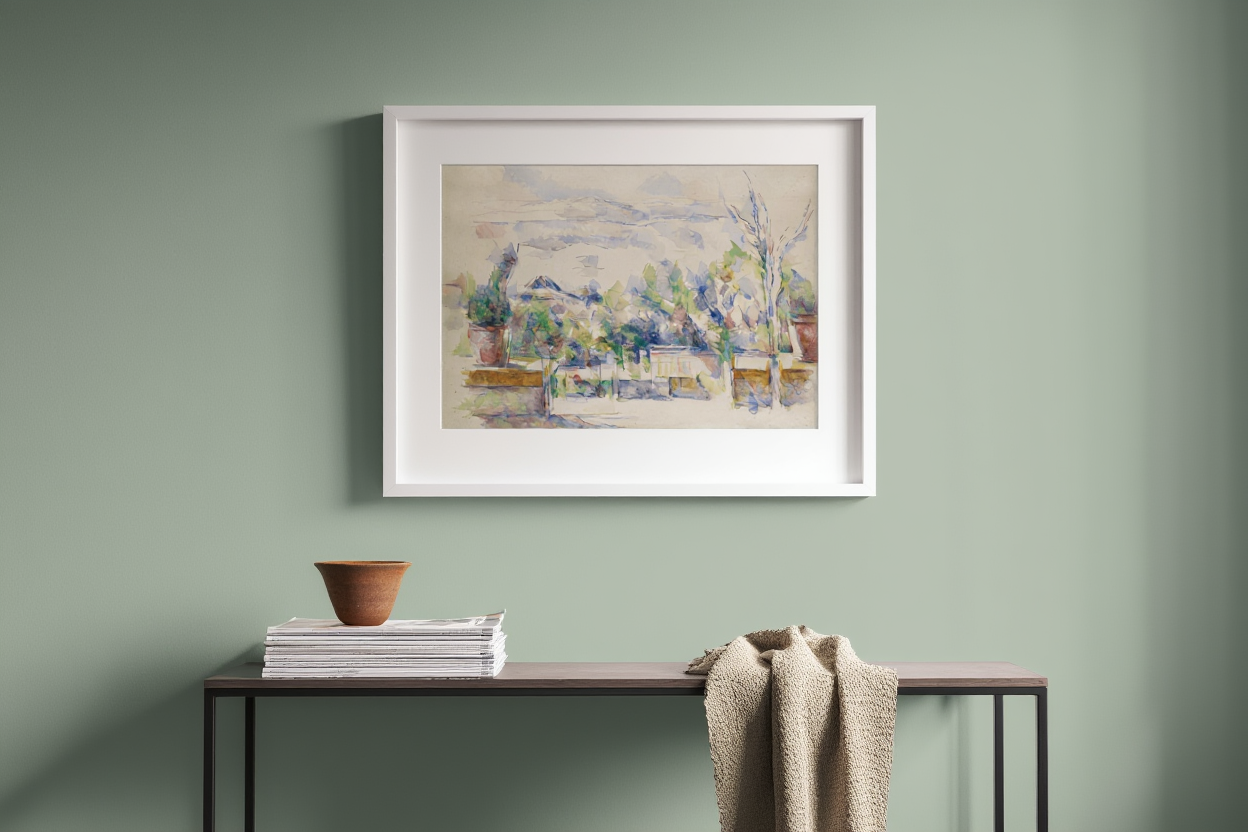 Paul Cezanne - The Terrace at the Garden at Les Lauves