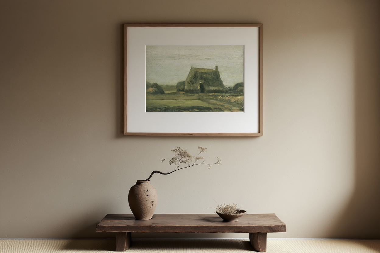 Vincent Van Gogh - Farm with Stacks of Peat