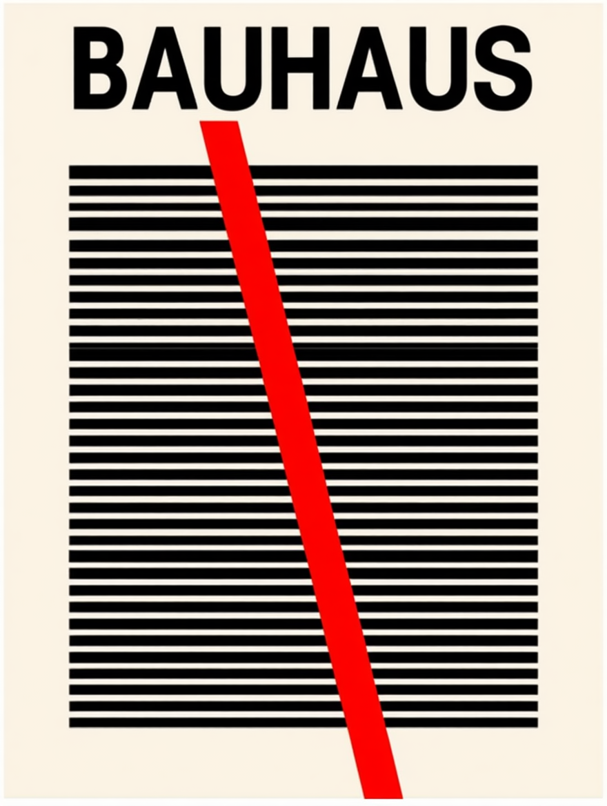 Geometric Harmony – Bauhaus Minimalist Print