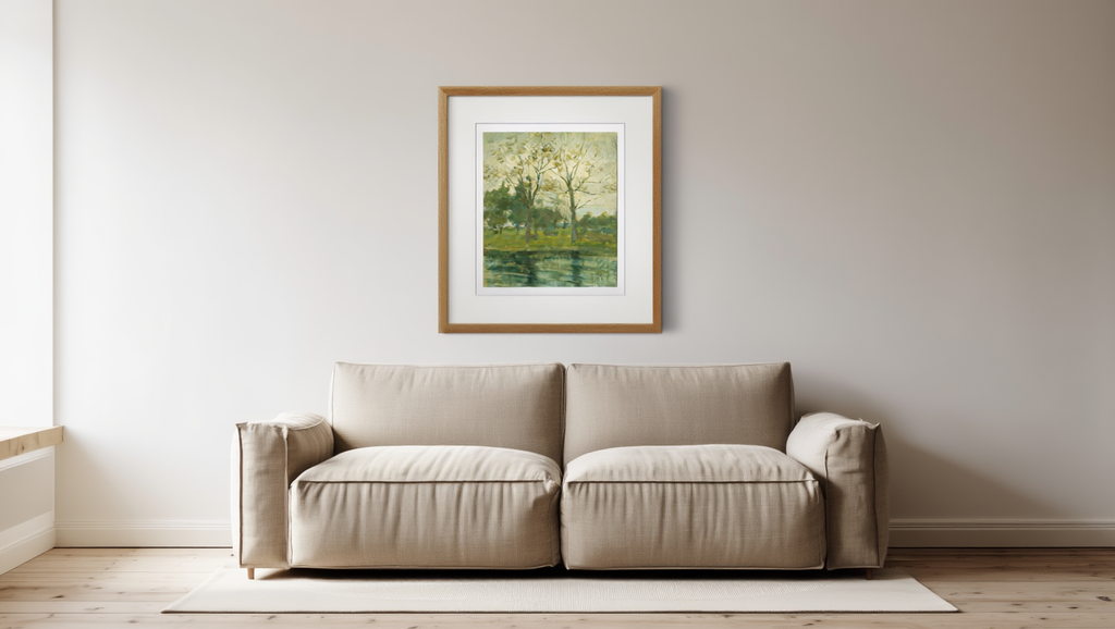 Piet Mondrian – Two Trees Silhouetted Poster