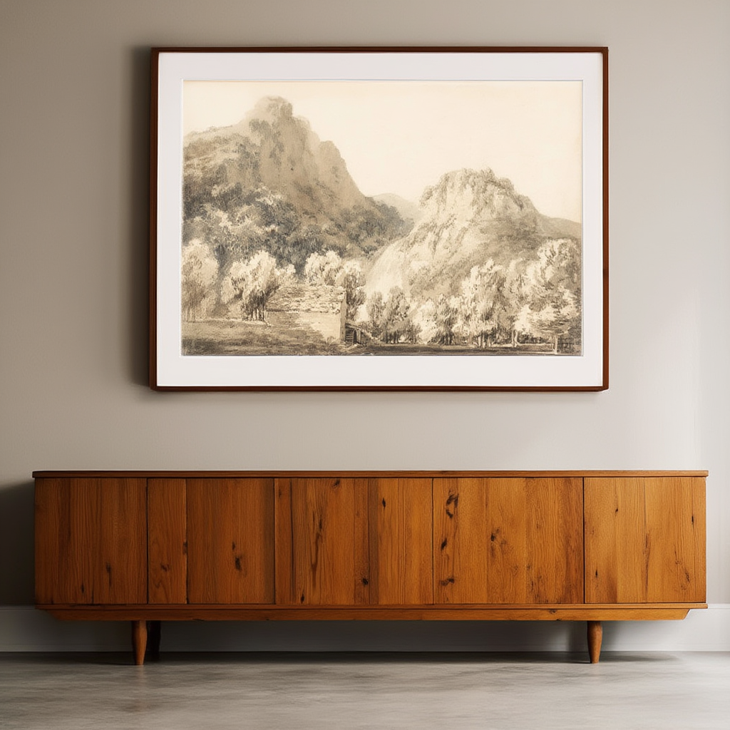 Waterfall of Lodore, Cumberland by J.M.W. Turner – Romantic Landscape Art Print