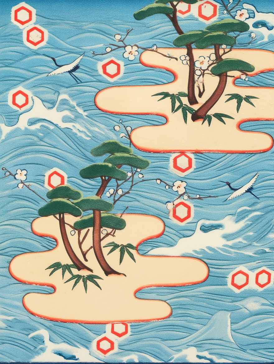 Extract from Bijutsukai (Design Magazine), 1902 – Vintage Japanese Art Print No7 Poster