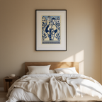 Azure Columns – Contemporary Greek-Inspired Art Print